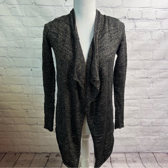 Express Metallic Black Cardigan Small - Picture 1 of 7